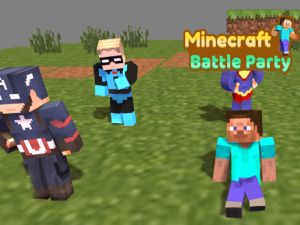 Žaidimas „Minecraft“ mūšio vakarėlis internete