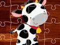 Žaidimas „Cartoon Farm Animals“ dėlionė  internete