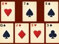 Žaidimas Solitaire viršuje ir apačioje  internete