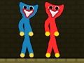 Žaidimas Raudona ir mėlyna Stickman Huggy  internete
