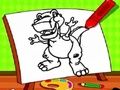 Žaidimas Lengvas vaikų dažymas dinozaurais  internete
