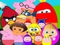 Žaidimas Įžymūs animacinių filmų personažai, kiaušiniai  internete