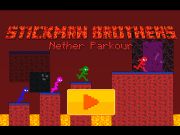 Žaidimas „Stickman Brothers Nether Parkour“ internete
