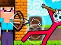 Žaidimas Noob Archer vs Stickman Zombie internete