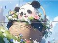 Žaidimas Dėlionė: Antklodė Panda  internete