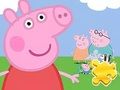 Žaidimas Dėlionė: Peppa su šeima  internete