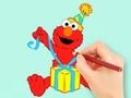 Žaidimas Spalvinimo knyga: Elmo dovana  internete