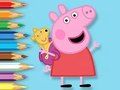 Žaidimas Spalvinimo knyga: Peppa su žaisliniu meškiuku  internete