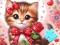Žaidimas Dėlionė: Bowknot Cat  internete