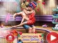Žaidimas Taškuota mergina pirtis flirtuoja  internete