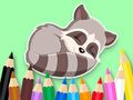 Žaidimas Spalvinimo knyga: Baby Raccoon  internete