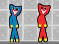 Žaidimas Raudona ir mėlyna Stick Huggy internete Žaidimas Raudona ir mėlyna Stick Huggy internete