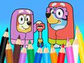 Žaidimas Spalvinimo knyga: Bluey Flossing Grannies  internete