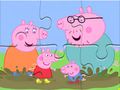 Žaidimas Dėlionė: „Peppa Pig“ purvinos balos  internete