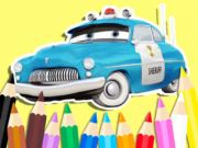 Žaidimas Spalvinimo knyga: automobilių šerifas internete Žaidimas Spalvinimo knyga: automobilių šerifas internete