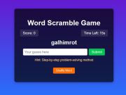 Žaidimas Word Scramble žaidimo iššūkis  internete
