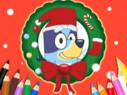 Žaidimas Spalvinimo knyga: Bluey Santa Claus  internete