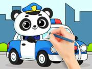 Žaidimas Spalvinimo knyga: Policijos panda  internete