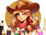 Žaidimas Spalvinimo knyga: „Cowgirl“  internete