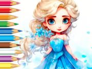 Žaidimas Spalvinimo knyga: užšaldyta princesė  internete