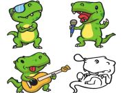 Žaidimas Spustelėkite ir spalvos dinozaurai  internete