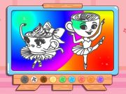 Žaidimas Spalvinimo knyga: balerina kapučinu internete