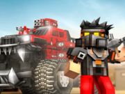 Žaidimas „Blocky“ automobiliai: automobilių mūšis internete