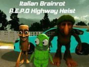Žaidimas Italijos „Brainrot R.“ E. P. O greitkelio Heistas internete