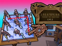 Žaidimas Steampunk Merge To Battle internete
