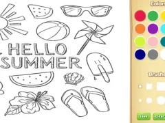 Žaidimas Hello Summer Coloring Book for Kids internete