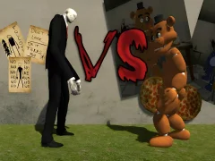 Žaidimas Slenderman vs Freddy Fazbear internete