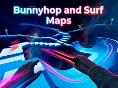 Žaidimas Bunnyhop and Surf Maps internete