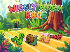 Žaidimas Wiggly Worm Race internete