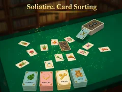 Žaidimas Solitaire. Card Sorting internete
