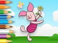Žaidimas Coloring Book: Piglet Holds Toy Windmill internete