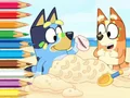 Žaidimas Coloring Book: Bluey On The Beach internete