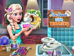 Žaidimas Ice Queen Dish Washing internete