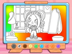Žaidimas Coloring Book: Avatar Girl Dress Up Shopping internete