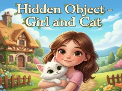 Žaidimas Hidden Object - Girl and Cat internete