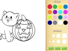 Žaidimas Halloween Coloring Book internete