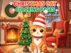 Žaidimas Christmas Cat Coloring Pages internete