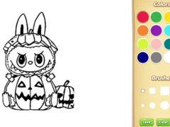 Žaidimas Halloween Labubu Coloring & Drawing Game internete