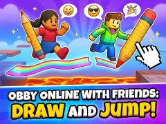 Žaidimas Obby online with friends: Draw and Jump! internete