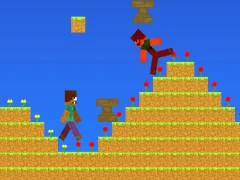 Žaidimas Noob vs Pro But Anvil Rain Minecraft internete