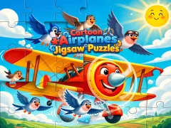Žaidimas Cartoon Airplanes: Jigsaw Puzzles internete