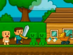 Žaidimas Baby Noob Help! Steve internete