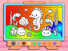 Žaidimas Coloring Book: Kawaii Sea Animals internete