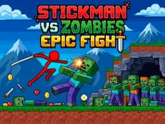Žaidimas Stickman vs Zombies: Epic Fight internete
