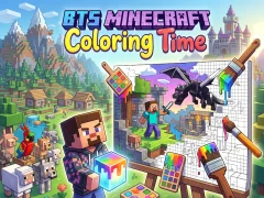 Žaidimas BTS Minecraft Coloring Time internete