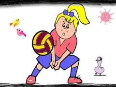 Žaidimas Volleyball Fun Coloring internete